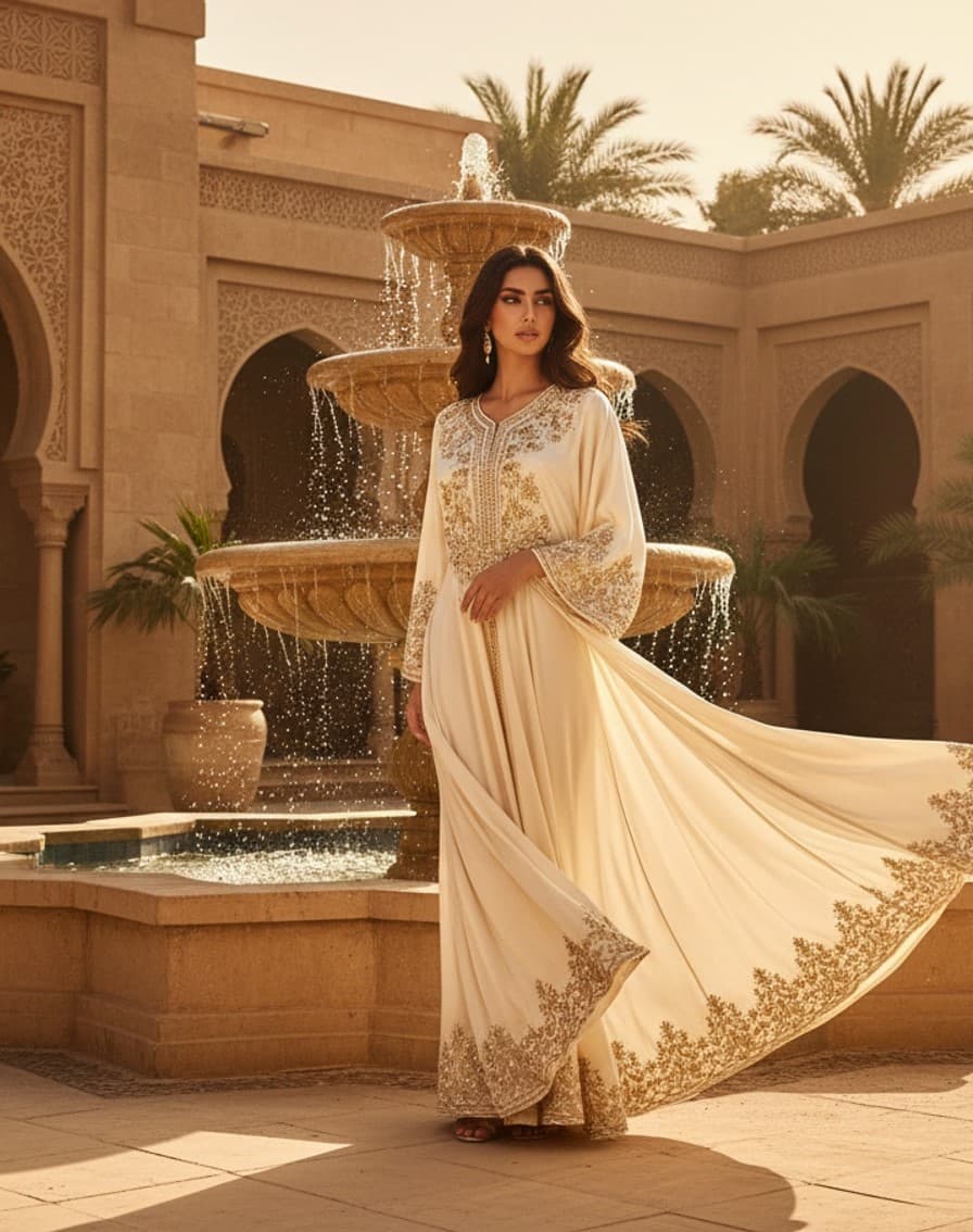 Fashion ad creative with editorial styling